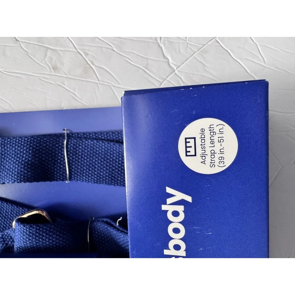 Universal Phone Crossbody with Wallet Royal Blue Adjustable Strap Gold Hardware